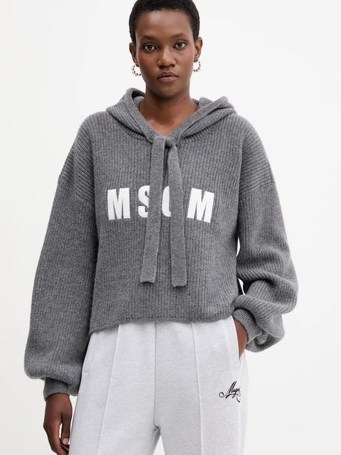 MSGM sweter wełniany damska kolor szary ciepły 3941MDM219.257785 - zdjęcie produktu nr 1