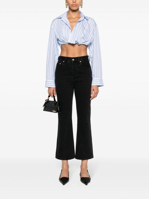 Jacquemus Le de-Nîmes court high-rise flared jeans - Black - zdjęcie produktu nr 2