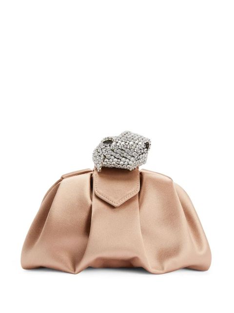 Giuseppe Zanotti Tobiko satin-effect clutch bag - Pink - zdjęcie produktu nr 1