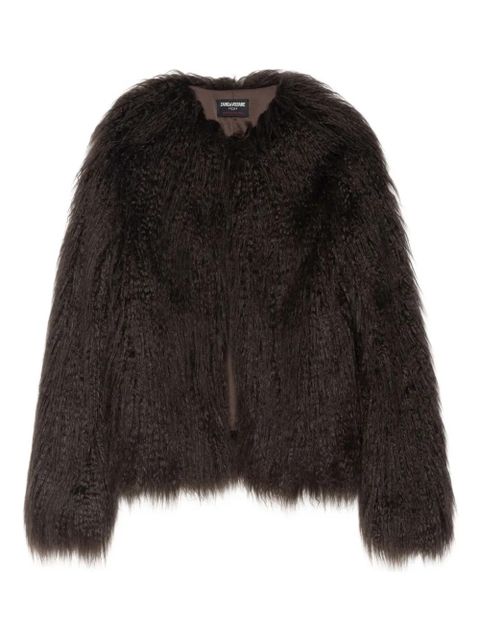 Zadig&Voltaire shaggy faux-fur coat - Brown - zdjęcie produktu nr 1
