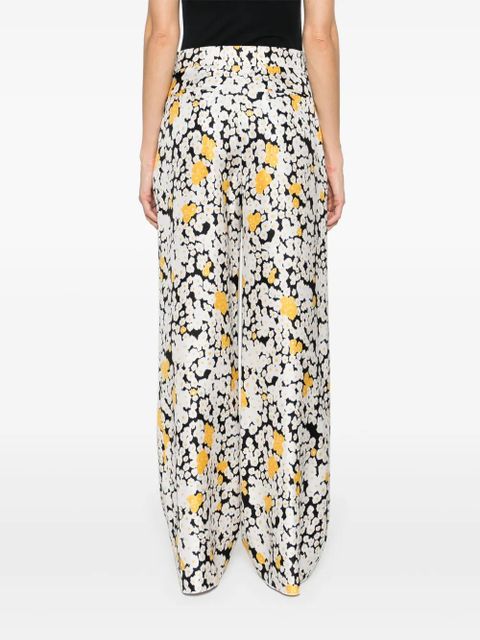 Lanvin floral wide-leg trousers - White