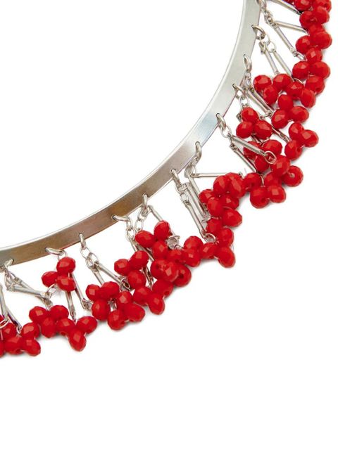 ISABEL MARANT Nora beaded choker - Silver