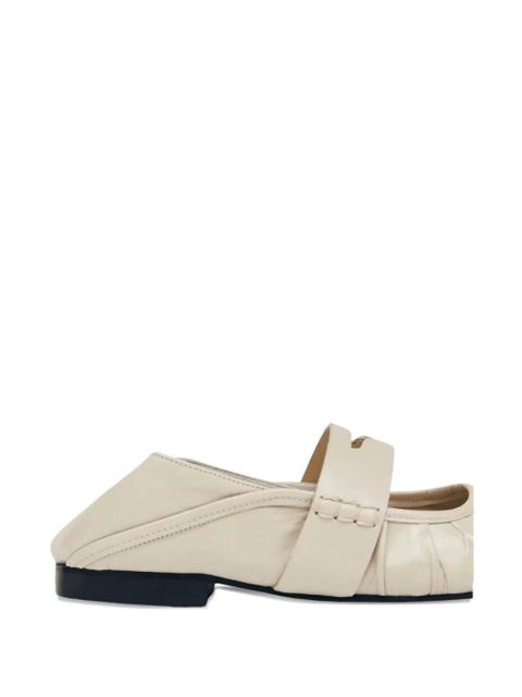ALOHAS pleated leather ballet flats - Neutrals