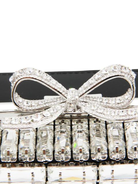 Self-Portrait crystal-embellished bow shoulder bag - Silver - zdjęcie produktu nr 2