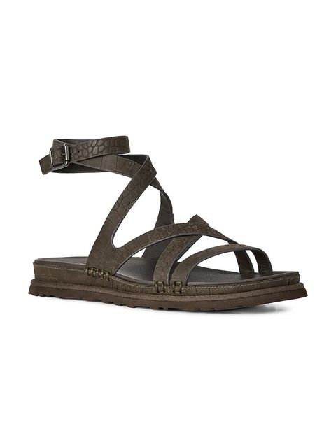 UGG sandały skórzane W Goldengaze Embossed Ankle Wrap - zdjęcie produktu nr 1