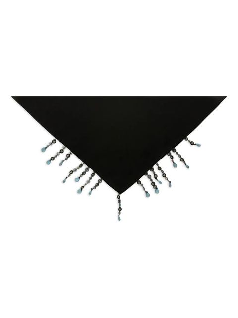 PINKO beaded-fringe scarf - Black - zdjęcie produktu nr 2