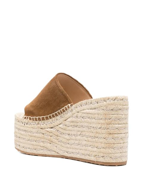 Gianvito Rossi suede heeled espadrilles - Brown