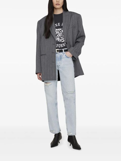 ANINE BING Avi T-shirt - Black - zdjęcie produktu nr 2