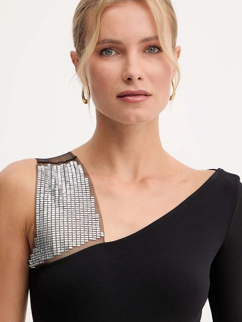 Patrizia Pepe body damska kolor czarny z aplikacją 2M4504 J338