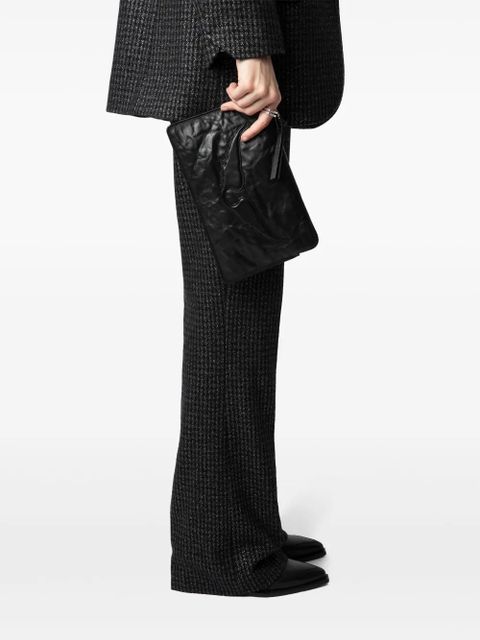 Zadig&Voltaire Angel Wings leather clutch bag - Black