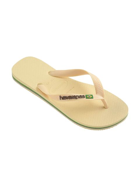 Havaianas klapki BRASIL LOGO damskie kolor żółty 4110850.9256
