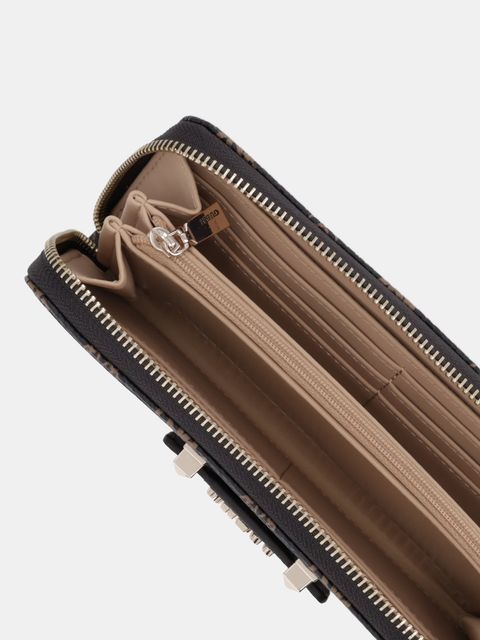 Guess portfel SILIA damski kolor brązowy SWGP98 90146