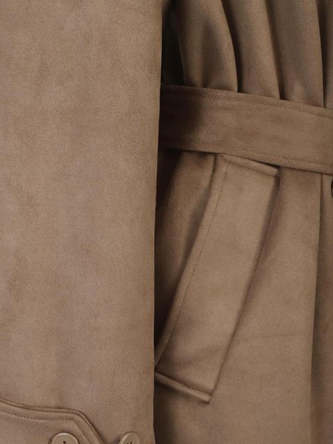 The Frankie Shop Pembroke belted trench coat - Brown