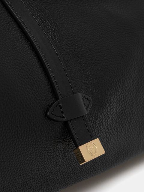 Pollini torebka skórzana kolor czarny PC4400PP0N QA1