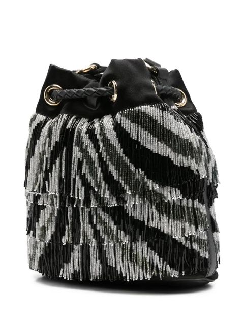 PUCCI beaded-fringe bucket bag - Black