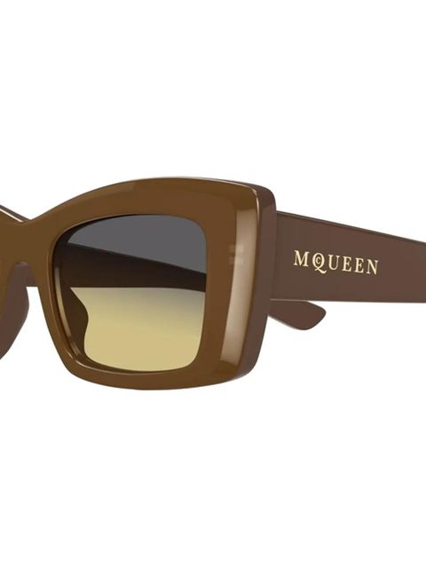 Alexander McQueen rectangle-frame sunglasses - Brown - zdjęcie produktu nr 2