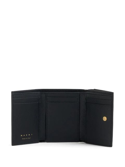 Marni tri-fold leather wallet - Black