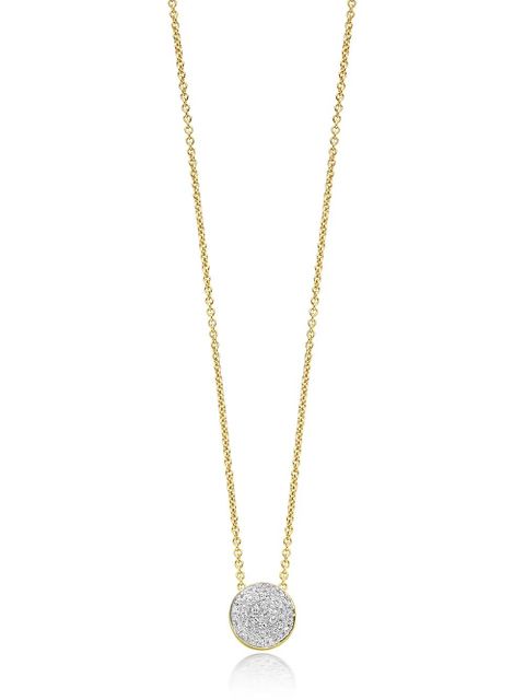 Monica Vinader Fiji Button Diamond necklace - Gold