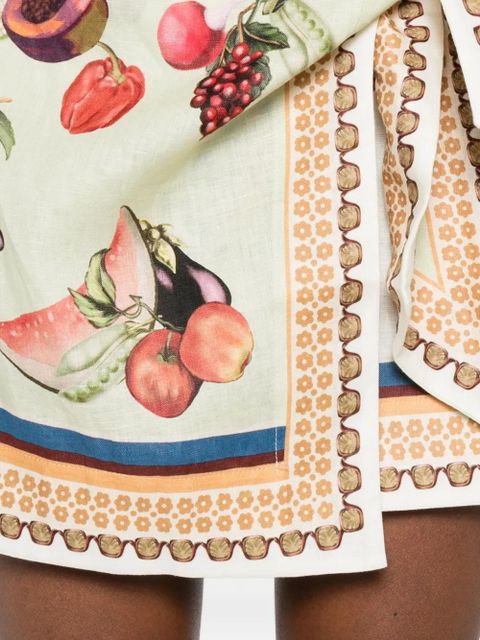 ALEMAIS Mercado-print mini skirt - MULTI