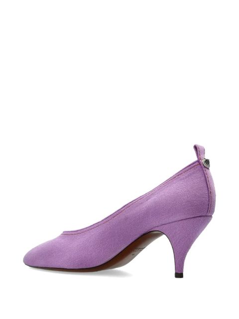 Versace 70mm leather heeled pumps - Purple
