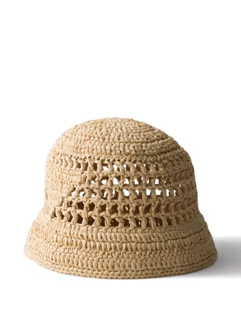 Prada crochet bucket hat - Neutrals - zdjęcie produktu nr 1