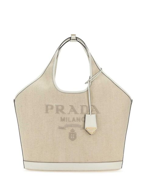 Prada canvas tote bag - Neutrals - zdjęcie produktu nr 1