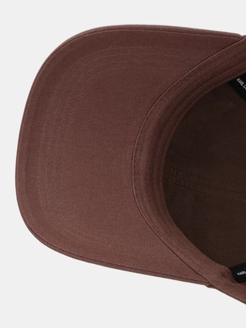 Karl Lagerfeld czapka z daszkiem bawełniana K/SIGNATURE kolor brązowy B1W33009