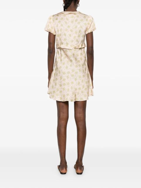 SANDRO Louise ruffled floral mini dress - Pink