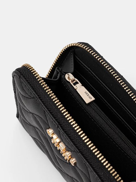 Guess portfel MELISANDRA damski kolor czarny SWQG96 53140