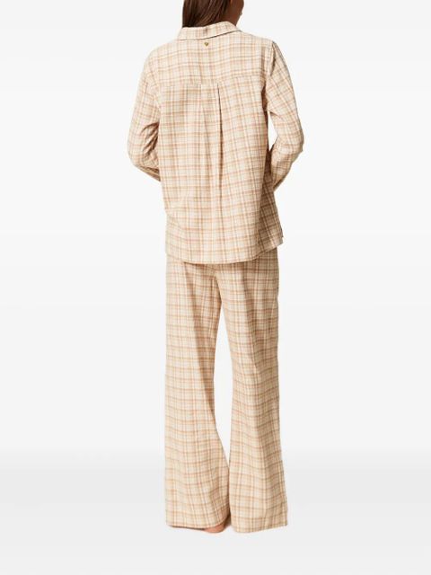 TWINSET Mannish check pyjama trousers and top - Neutrals