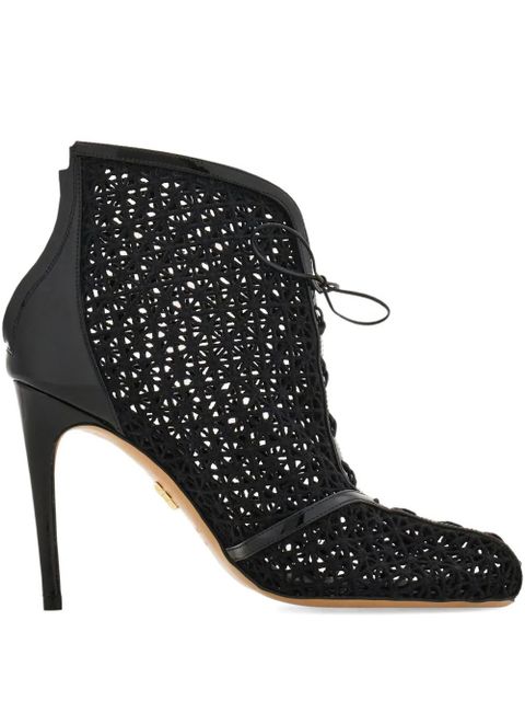 Ferragamo 90mm macramé boots - Black - zdjęcie produktu nr 1