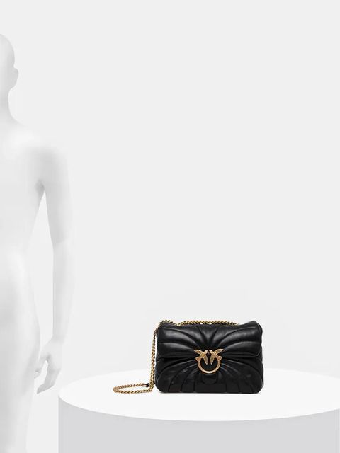 Pinko torebka skórzana kolor czarny 100038 A1EX