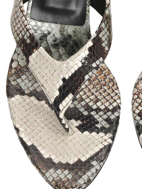 ROTATE BIRGER CHRISTENSEN snake-print leather mules - Neutrals