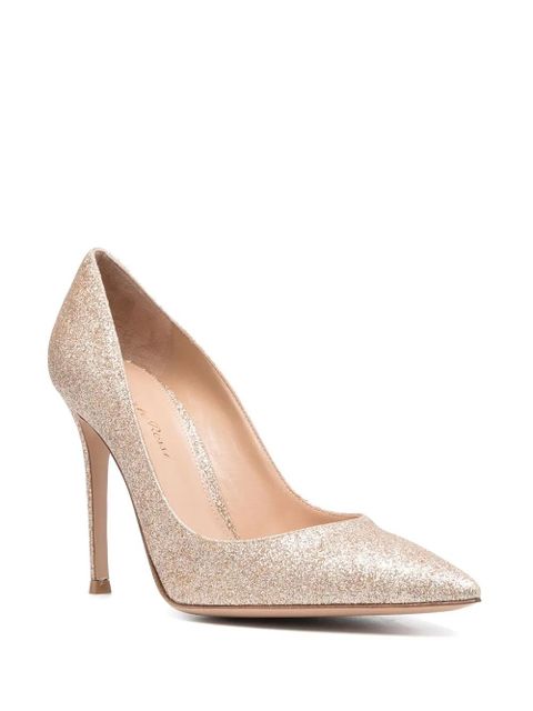 Gianvito Rossi Gianvito 105mm glitter pumps - Gold - zdjęcie produktu nr 2