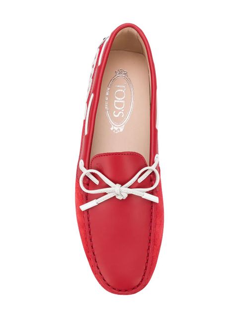 Tod's logo patch Gommino loafers - Red