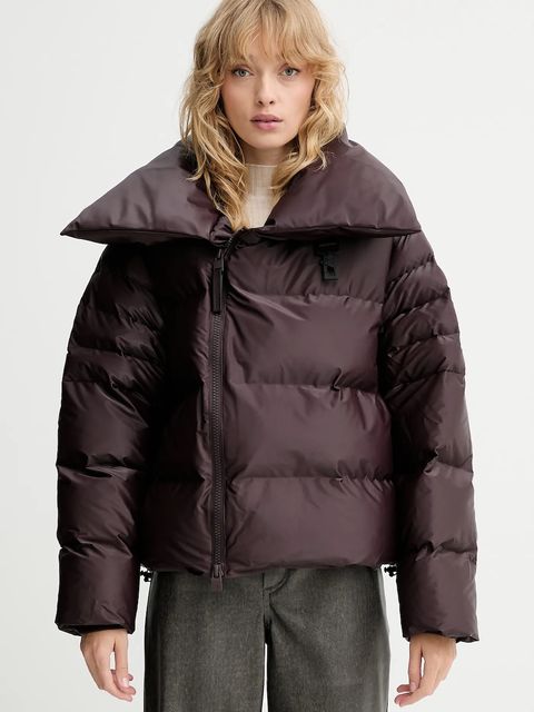 Rains kurtka 17230 Alta Vision Short Puffer Jacket kolor brązowy zimowa 17230 - zdjęcie produktu nr 1