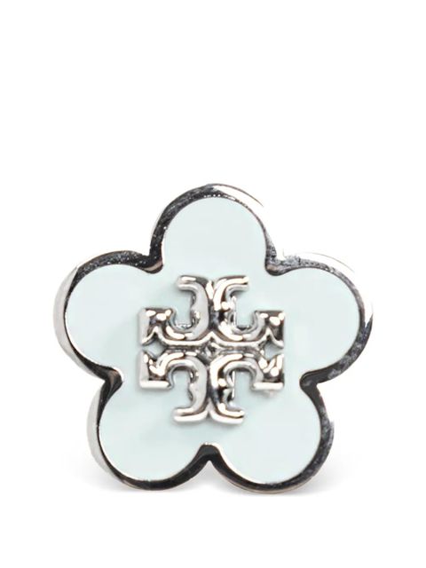 Tory Burch flower logo earrings - Blue