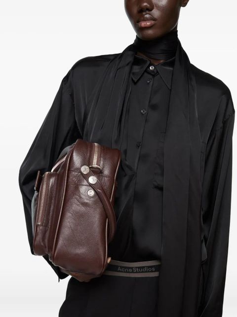 Acne Studios layered satin blouse - Black - zdjęcie produktu nr 2