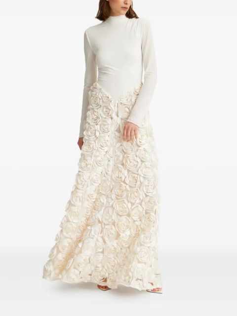 ROTATE BIRGER CHRISTENSEN rose-embellished dress - Neutrals