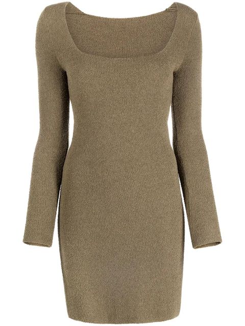 Nanushka Leah square-neck knitted dress - Green - zdjęcie produktu nr 1