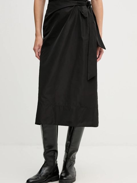 Sandro Ferrone spódnica kolor czarny midi rozkloszowana S14YBFBERE - zdjęcie produktu nr 1
