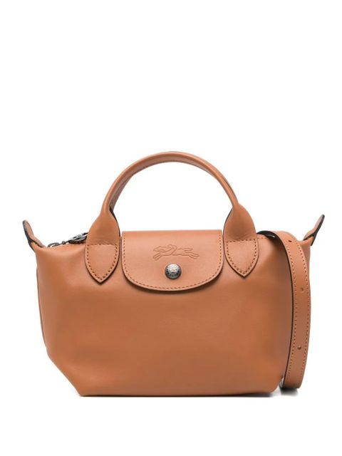 Longchamp Le Pliage Xtra XS leather mini bag - Brown - zdjęcie produktu nr 1