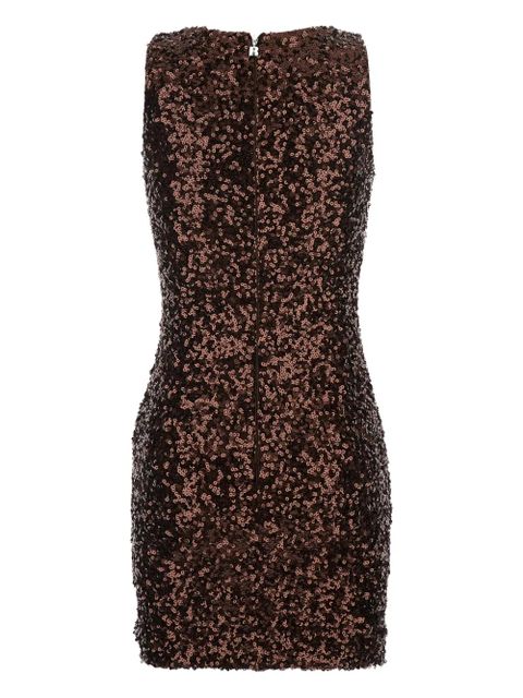 ROTATE BIRGER CHRISTENSEN sequinned sleeveless mini dress - Brown