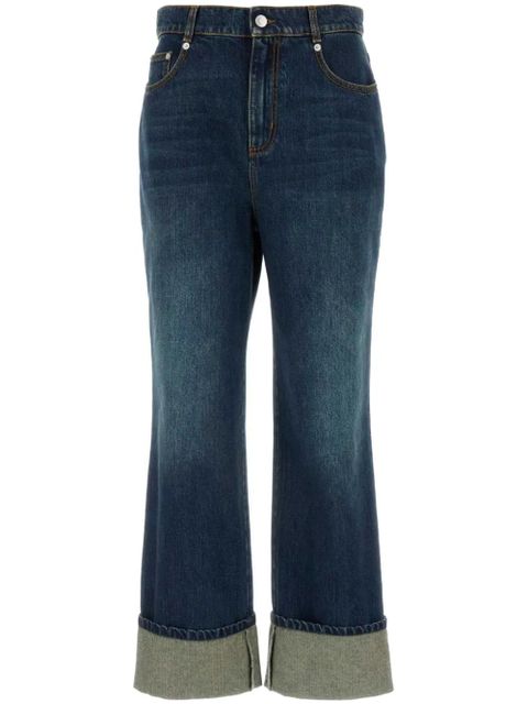 Alexander McQueen straigh-leg mid-rise jeans - Blue - zdjęcie produktu nr 1