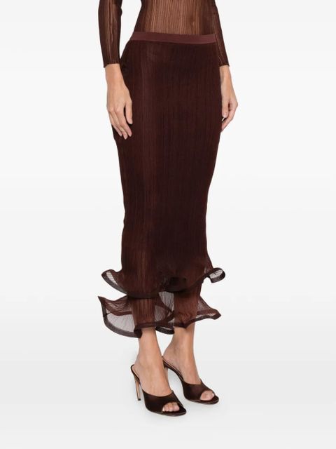 Simkhai ruffled midi skirt - Brown - zdjęcie produktu nr 2