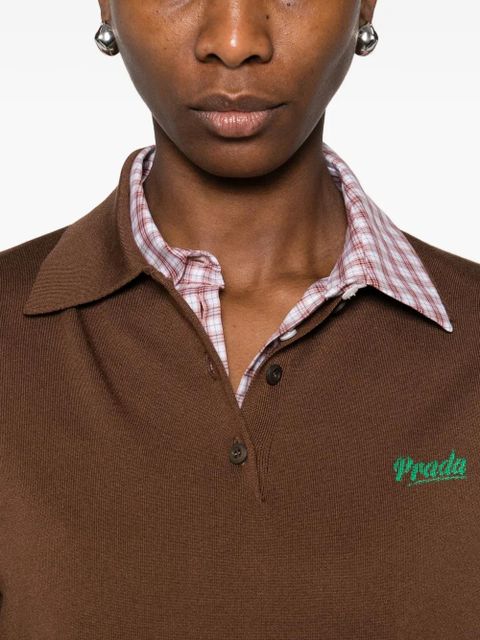 Prada knitted polo shirt - Brown