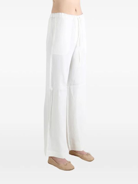 TOTEME drawstring-fastening trousers - White