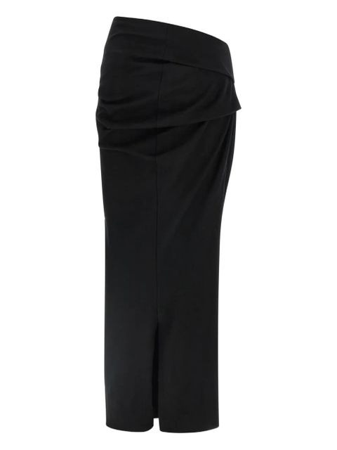 ENTIRE STUDIOS draped rear-split midi skirt - Black