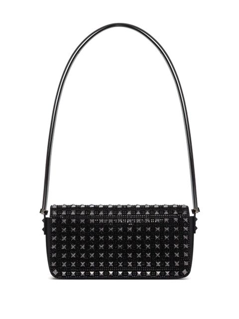 Valentino Garavani Rockstud23 E/W embroidered shoulder bag - Black - zdjęcie produktu nr 2