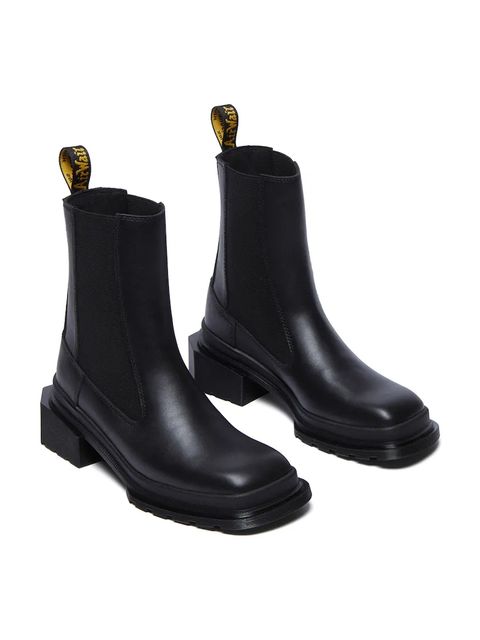 Dr. Martens botki skórzane Maybole Chelsea damskie kolor czarny na słupku DM32069001
